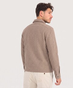 Heren overshirt beige