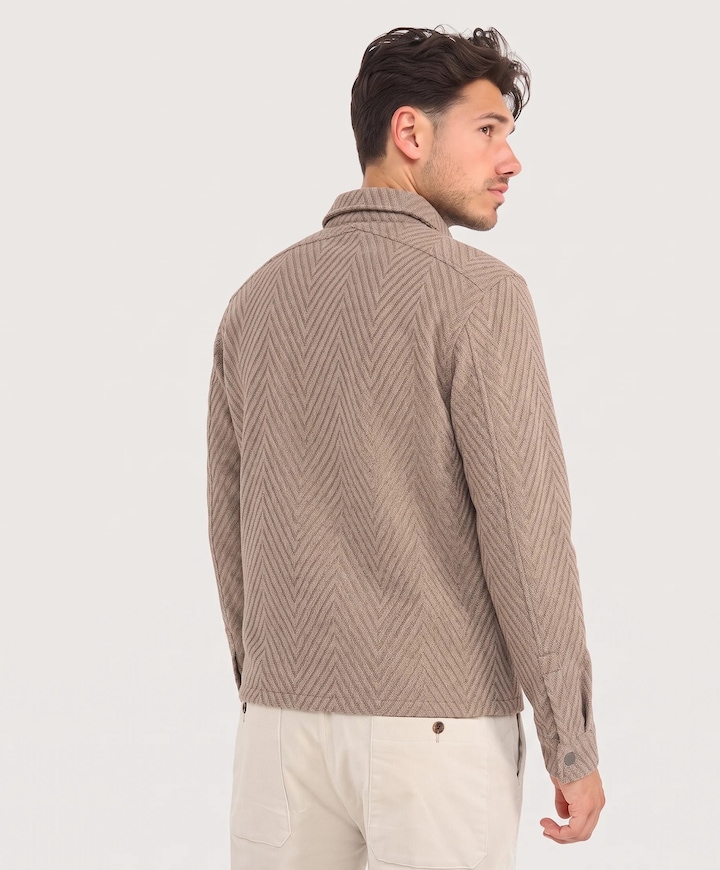 Heren overshirt beige