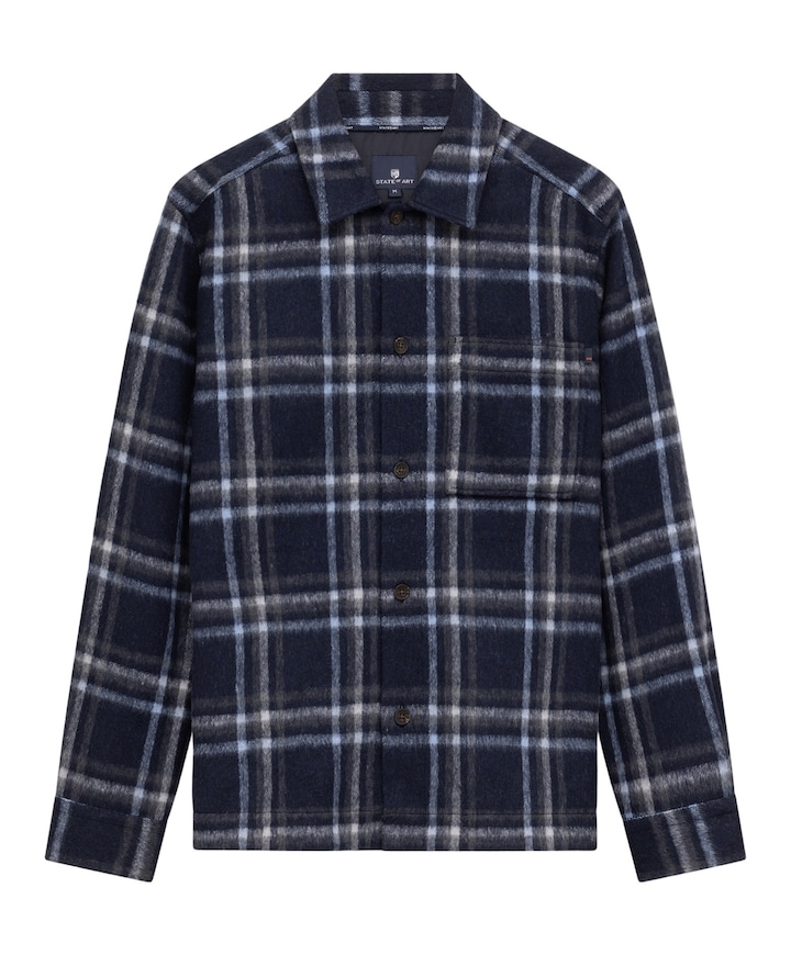 Heren overshirt blauw