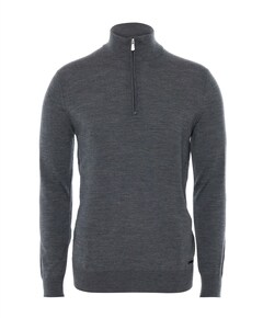 Heren trui met rits grijs