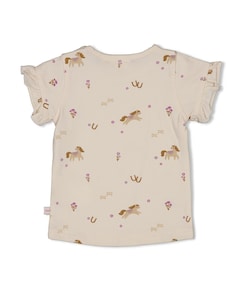 Meisjes t-shirt ecru