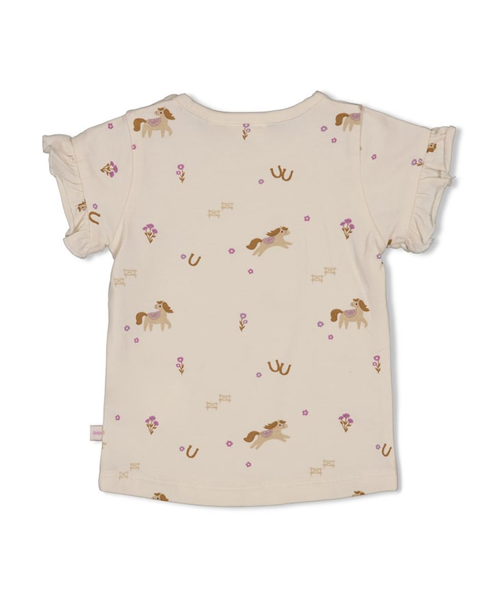 Meisjes t-shirt ecru