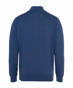 Heren trui met rits blauw