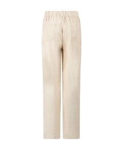 Linen Blend Wide-Leg dames broek beige