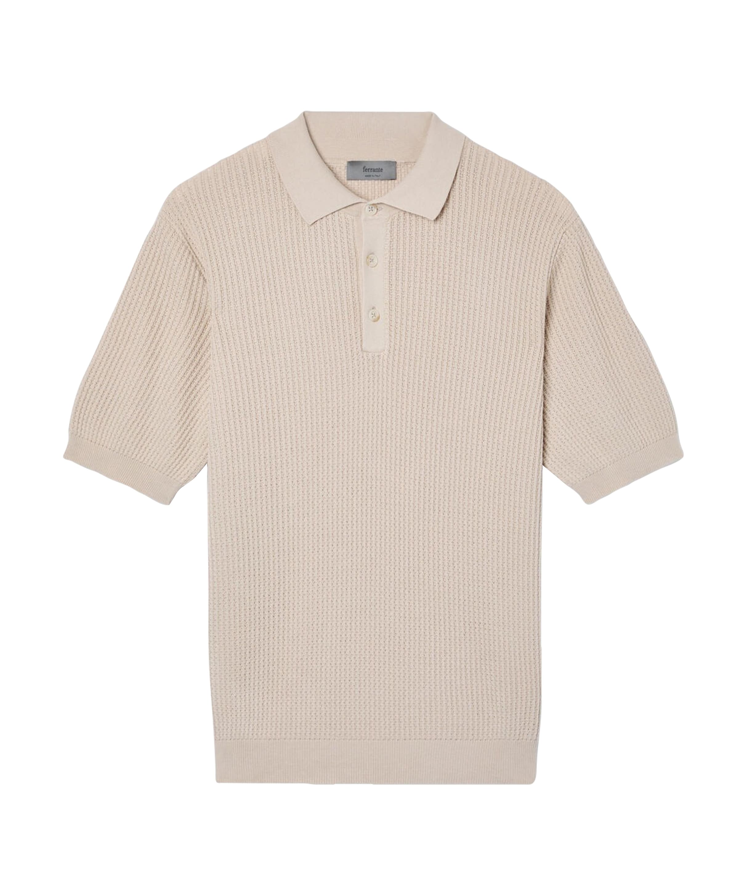 Heren polo beige