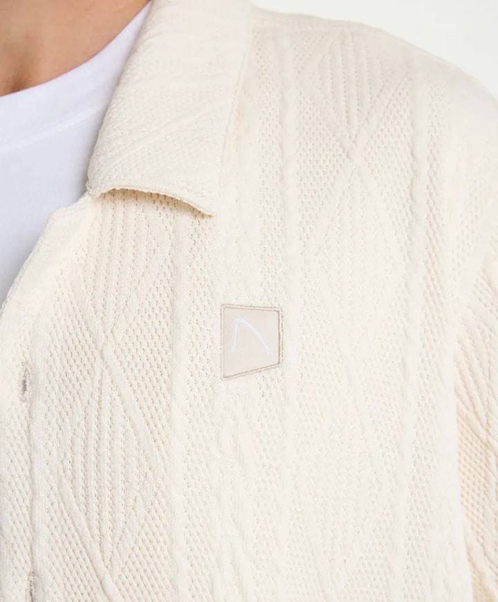 Heren overshirt beige