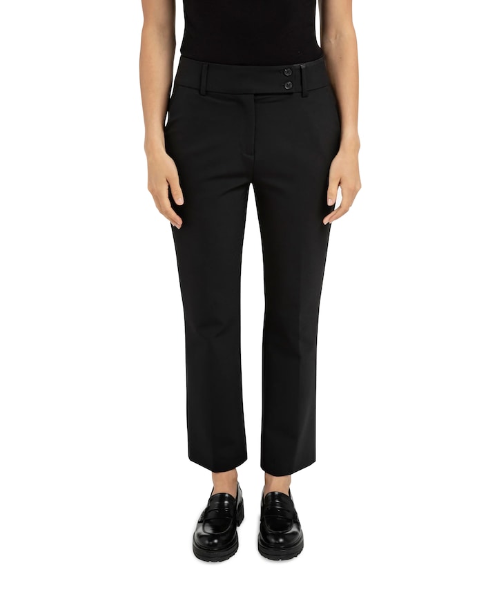 With modern waistband broek zwart