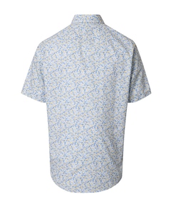 Heren overhemd korte mouw geel