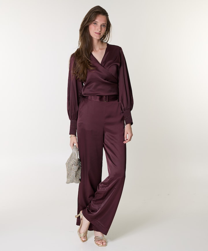 Dames broek bordeaux