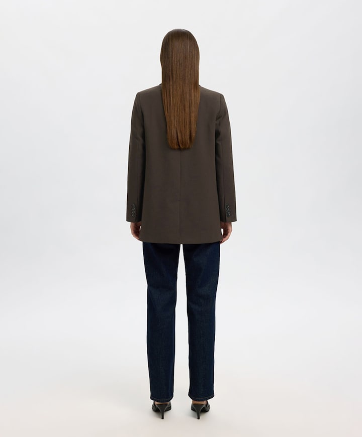 Dames blazer bruin
