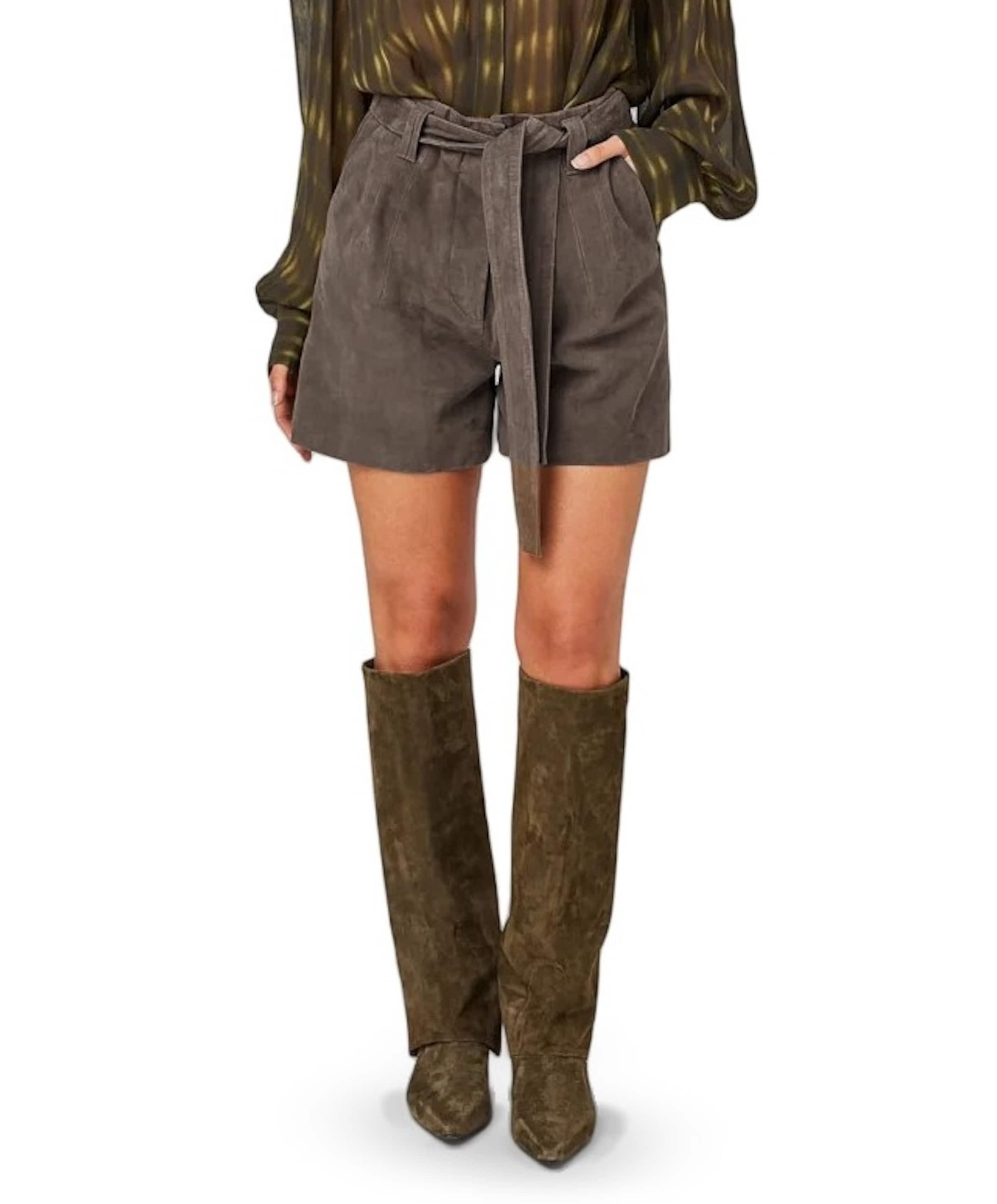 Sindi Suede dames korte broek bruin