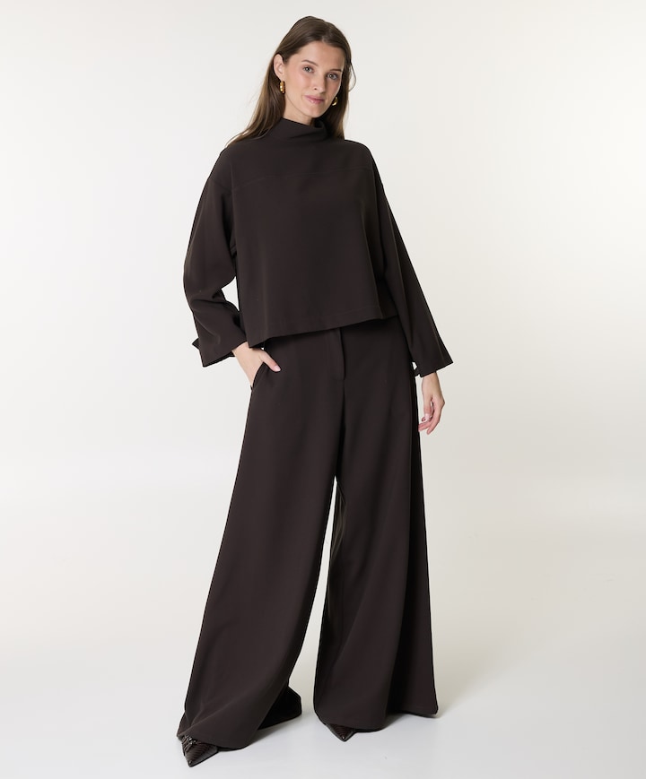 Dames blouse bruin