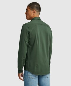 Heren overhemd lange mouw groen