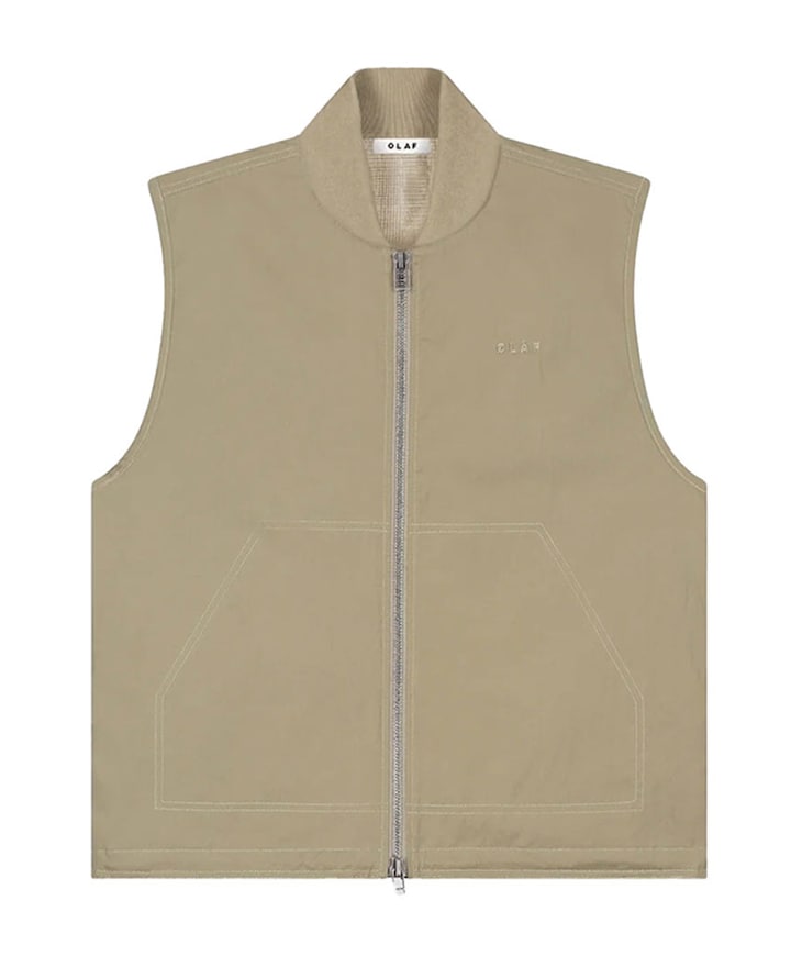 Heren bodywarmer beige