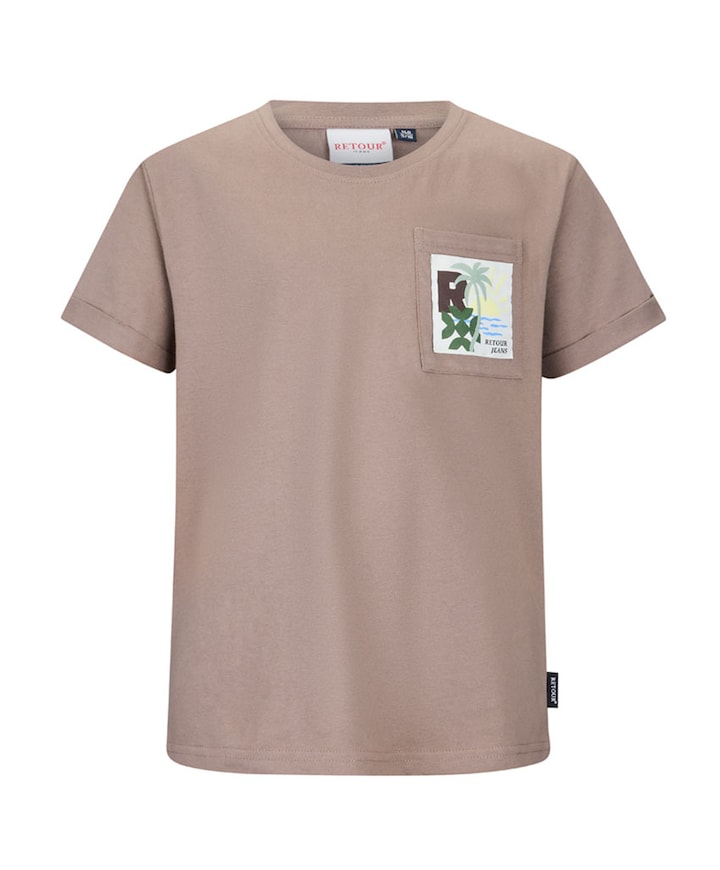 Jongens T-shirt bruin