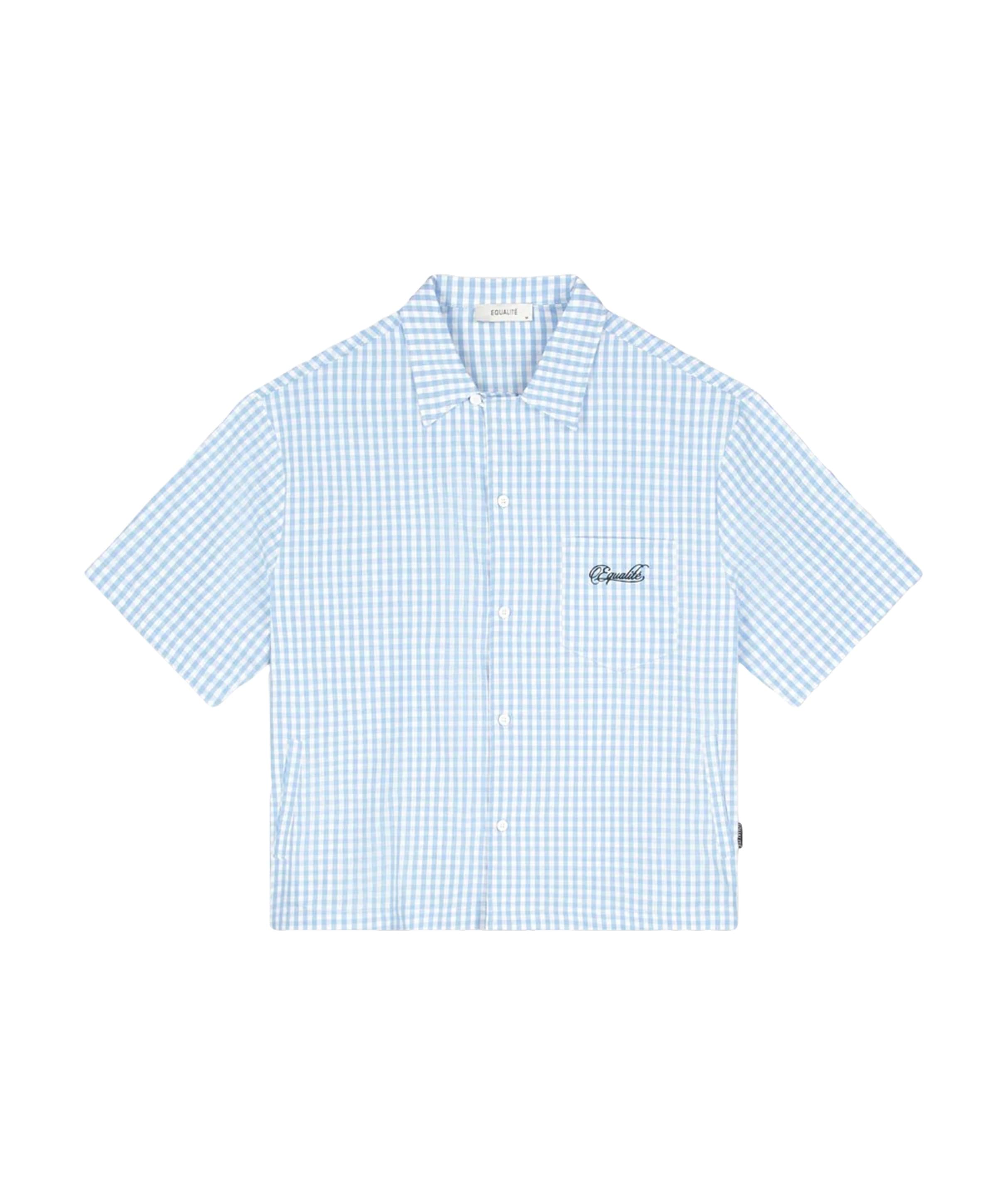 Uniseks overhemd blauw