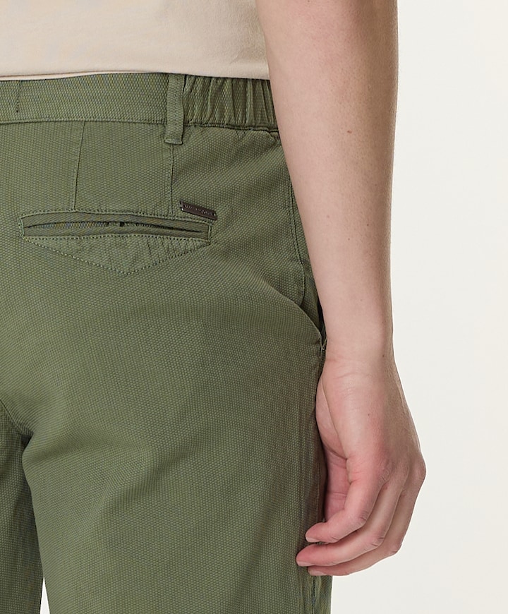 Ferdinand Structure Chino heren korte broek groen