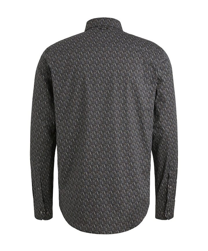 Heren overhemd lange mouw blauw