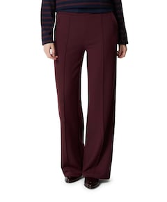 Wide leg dames broek bordeaux