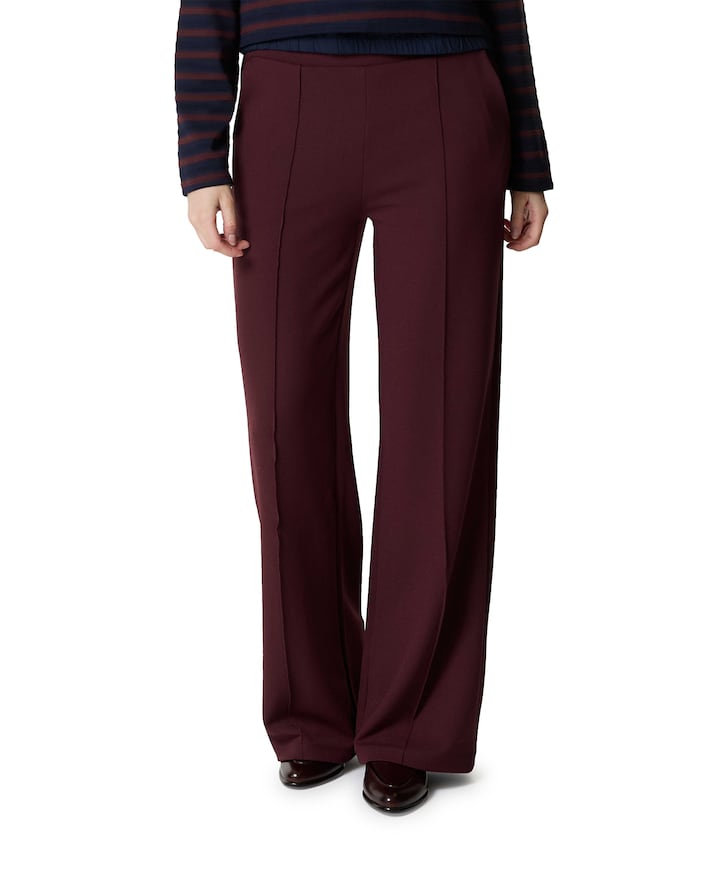 Wide leg dames broek bordeaux
