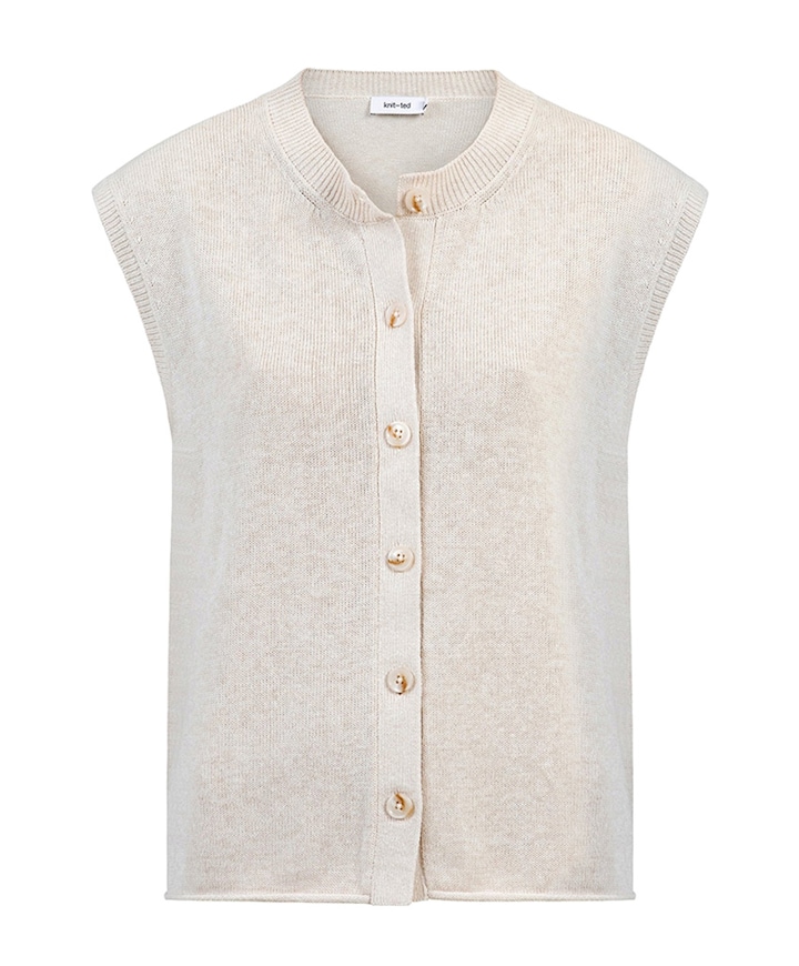 Dames vest beige