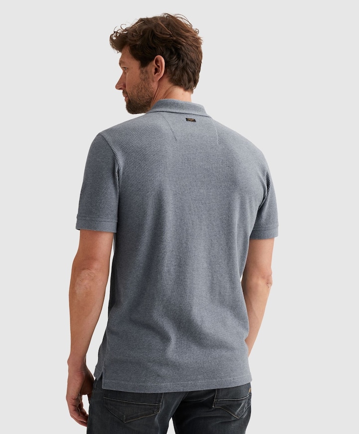 Heren polo blauw