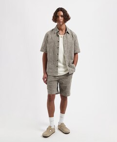CROISIC GARMENT DYED JACQUARD SHORT heren korte broek bruin