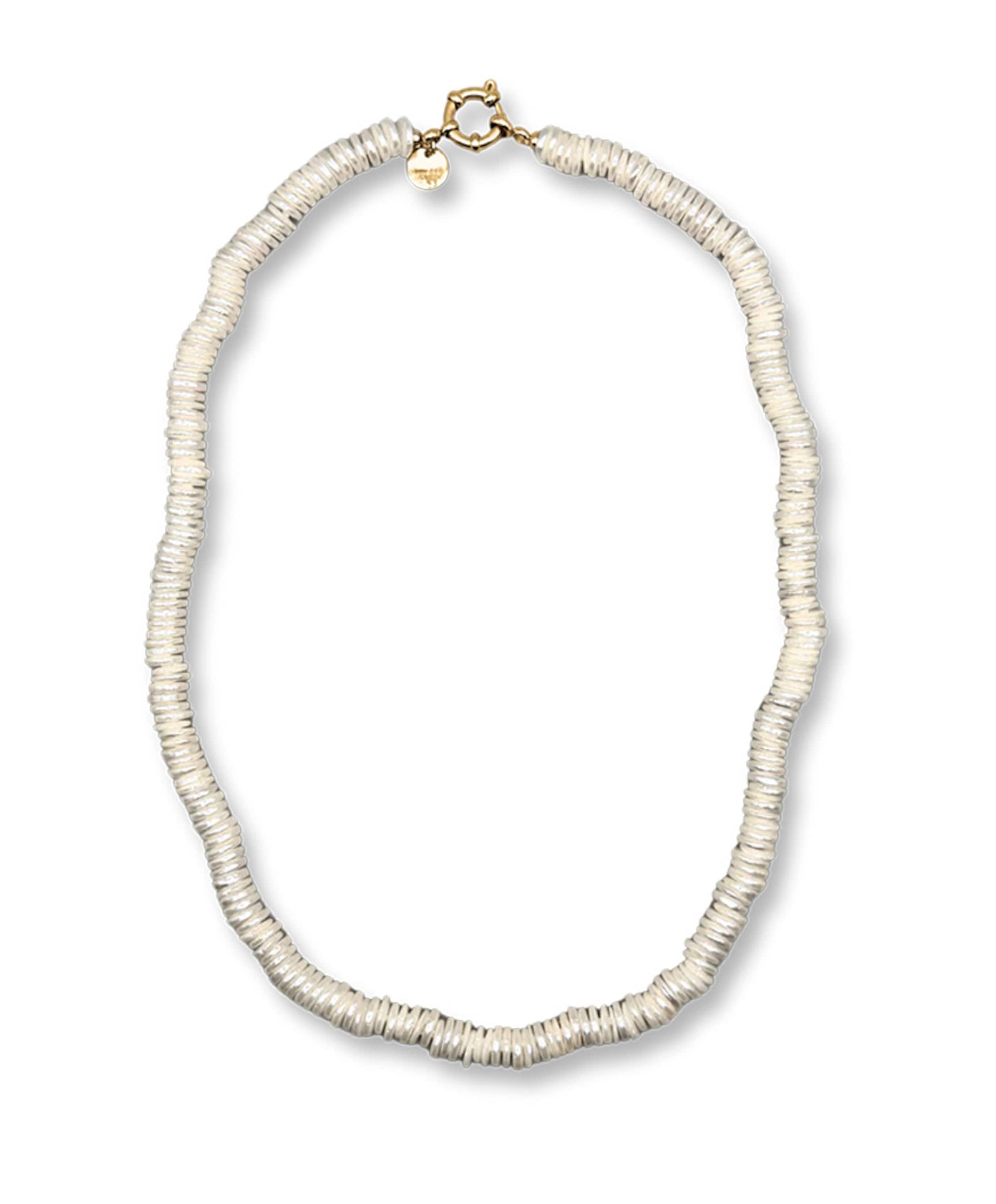 Dames ketting 48 cm wit