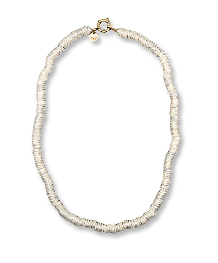 Dames ketting 48 cm wit