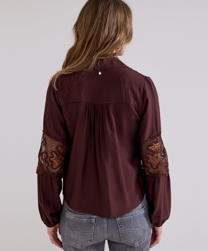 Dames blouse bruin