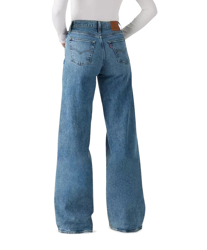 728 HR wide leg dames jeans blauw