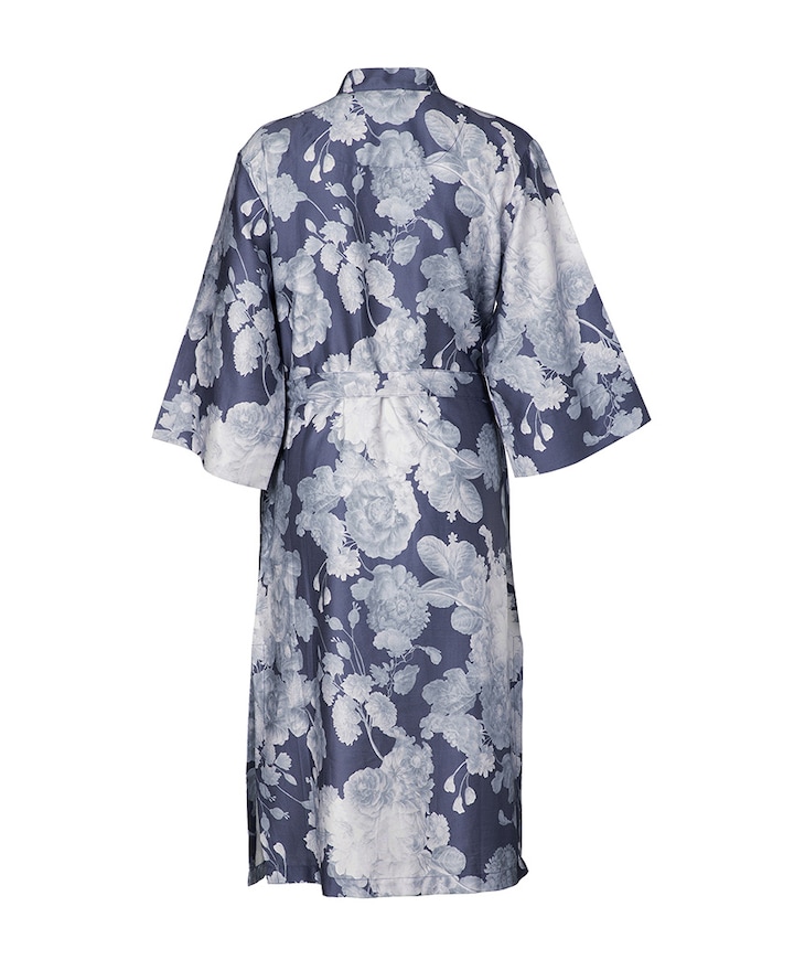 Dames ochtendjas blauw