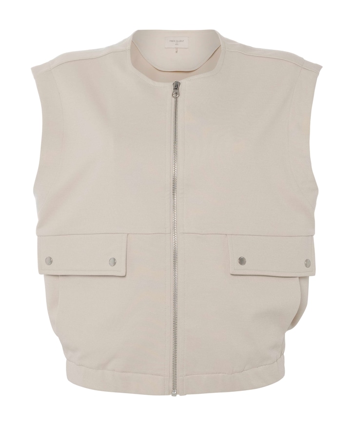 Dames gilet beige