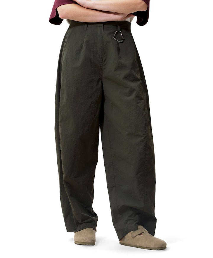 Barrel shaped dames broek groen