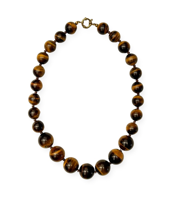 Dames ketting bruin