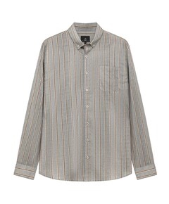 Heren overhemd lange mouw blauw