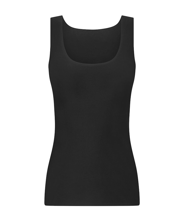 Dames hemd voorgevormd zwart