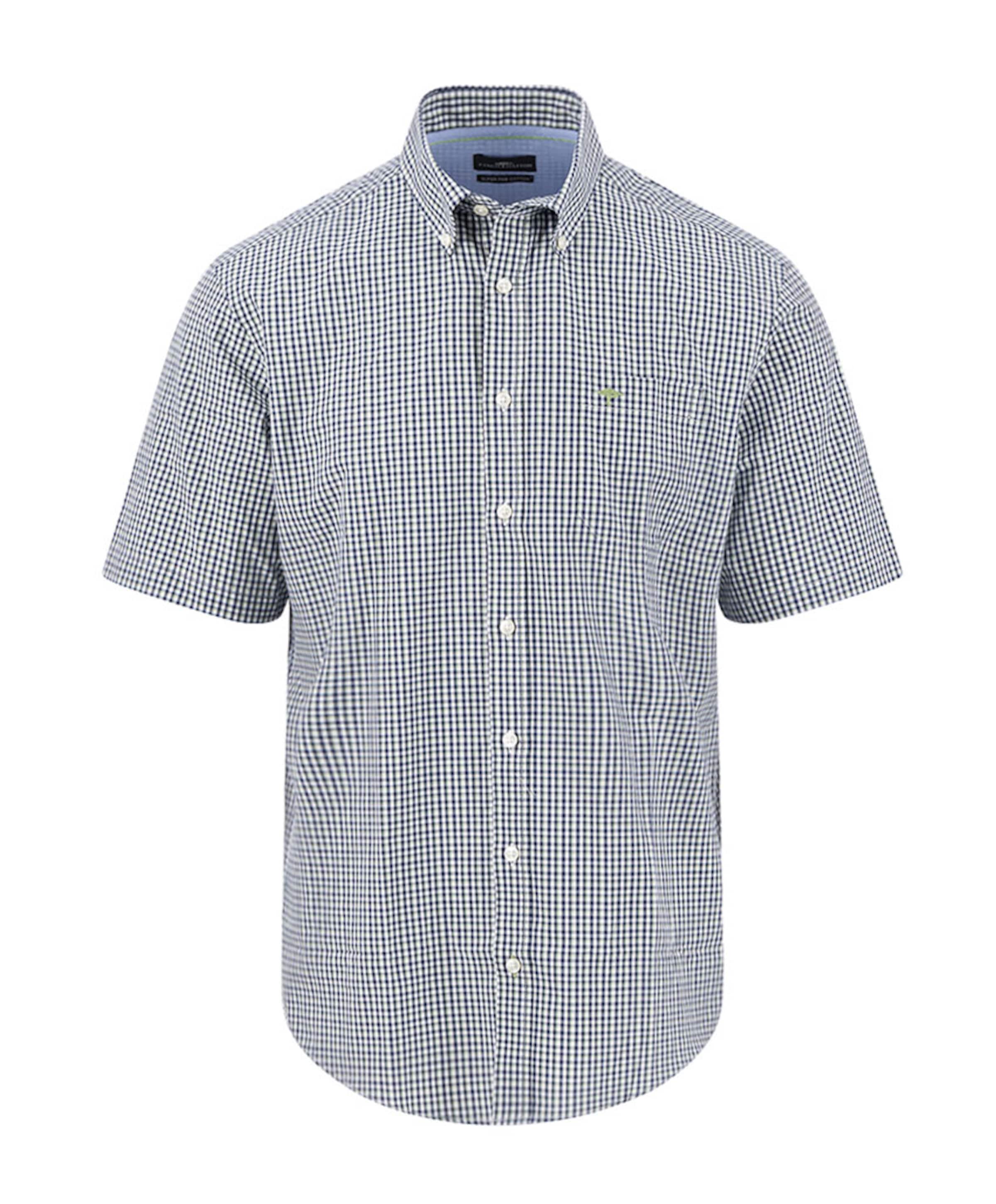 Heren overhemd korte mouw groen