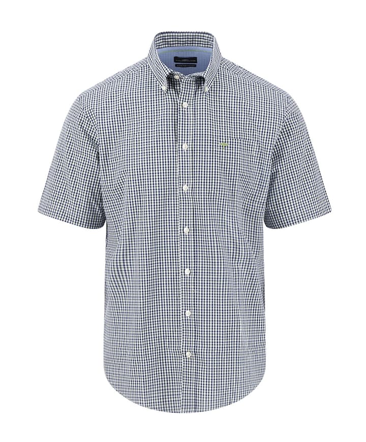 Heren overhemd korte mouw groen