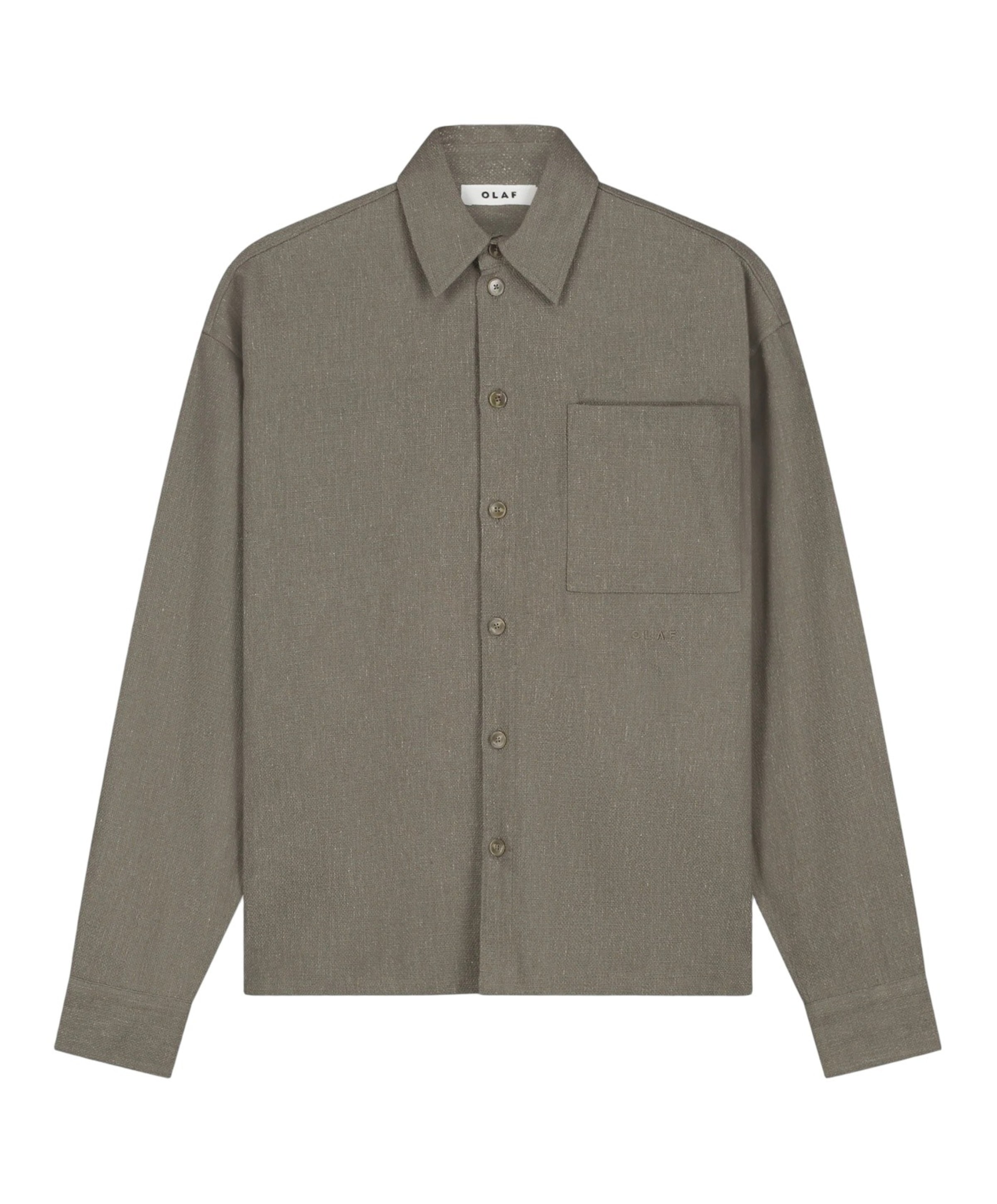 Heren overshirt bruin