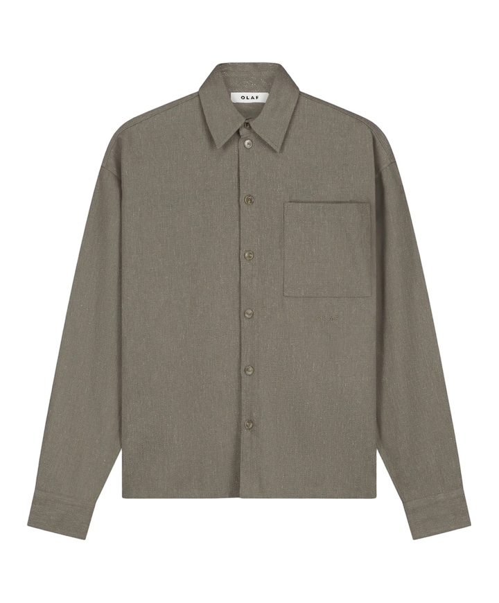 Heren overshirt bruin