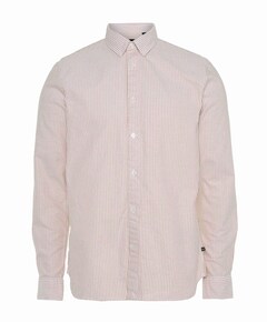 Heren overhemd lange mouw brique