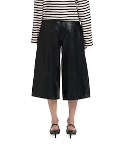 SLFGIGI HW LEATHER dames broek zwart