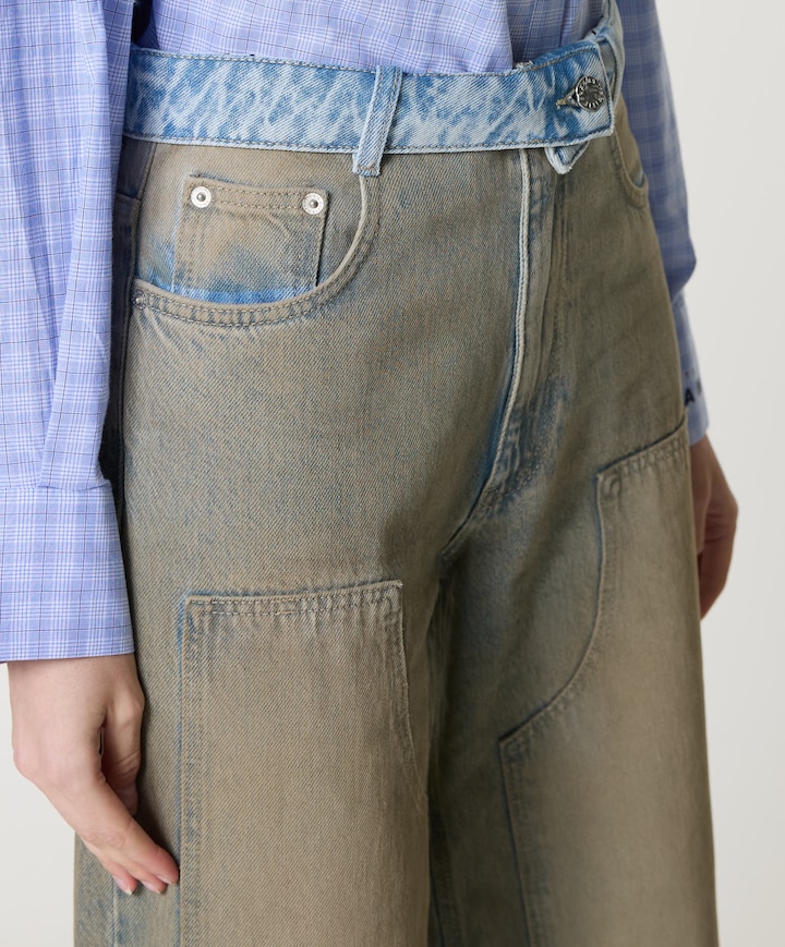 Celeste Patch Vintage Tall Jeans dames jeans beige