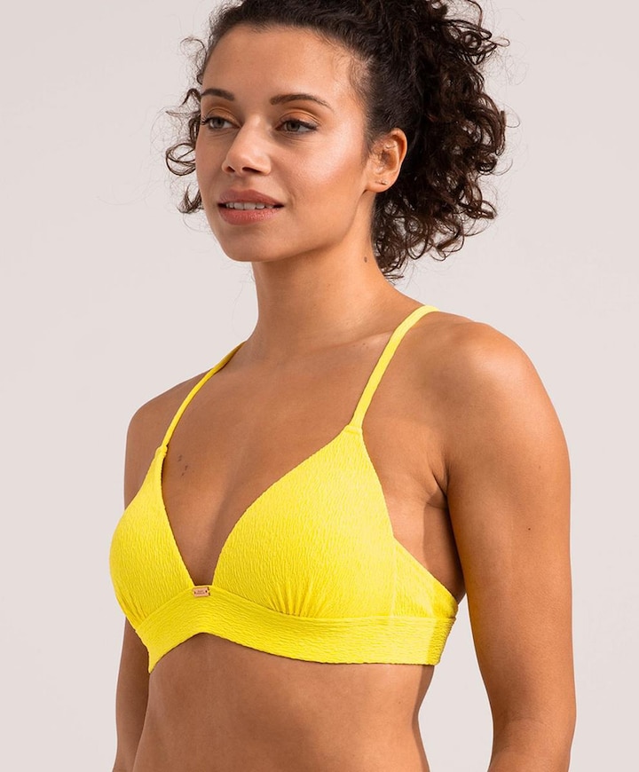 Dames bikinitop geel