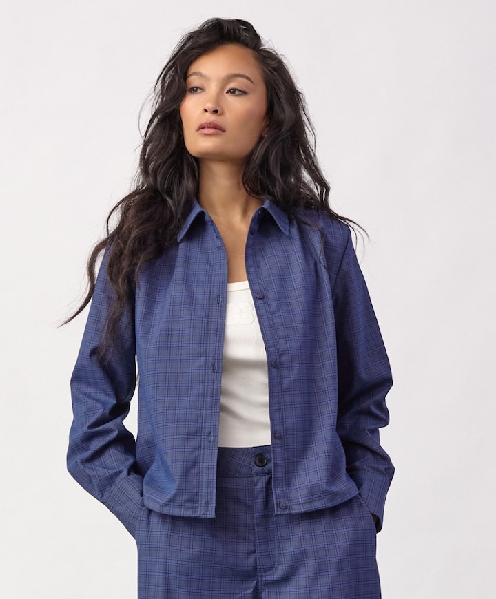 Dames blouse blauw