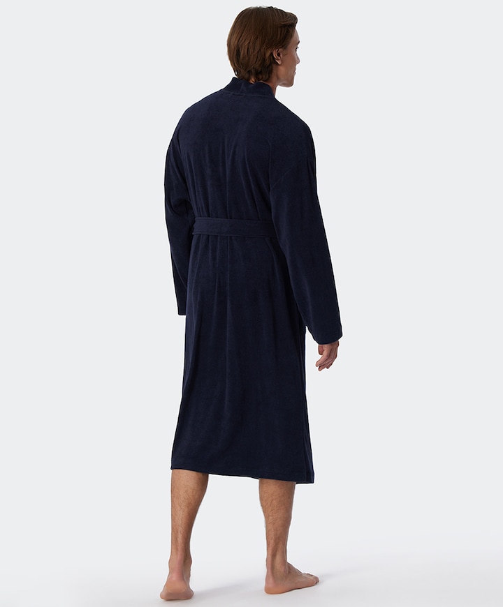 Heren ochtendjas blauw