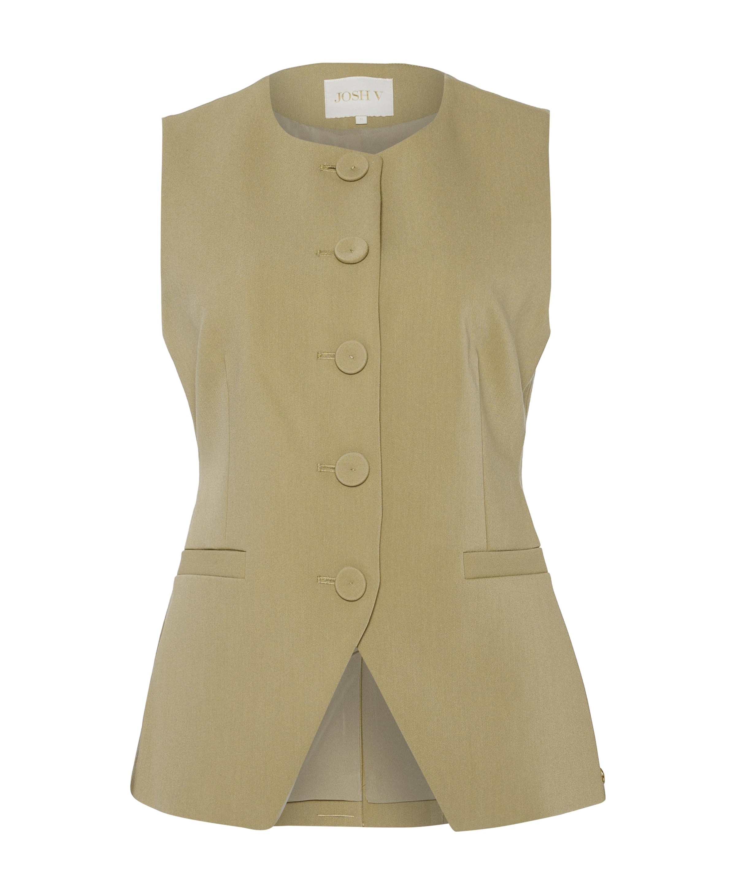Dames gilet beige