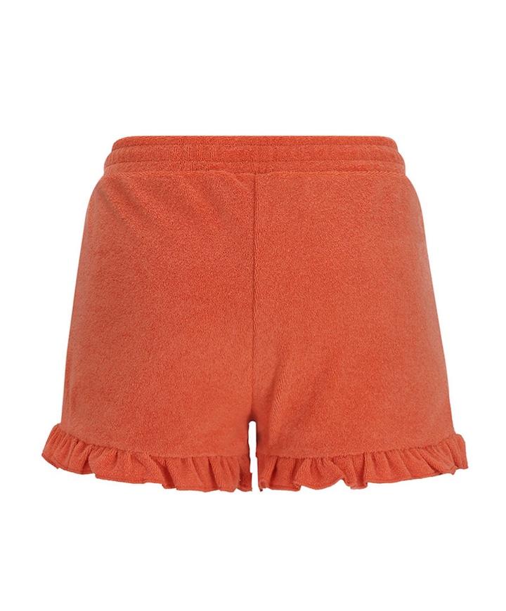 Faje ruffle meisjes korte broek oranje