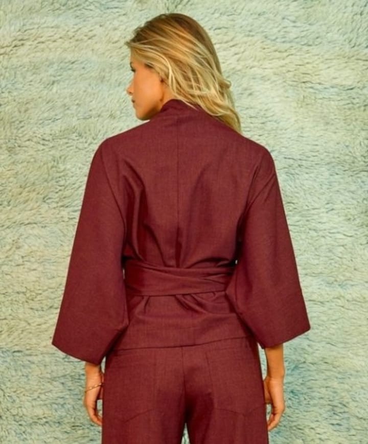 Dames blouse bordeaux